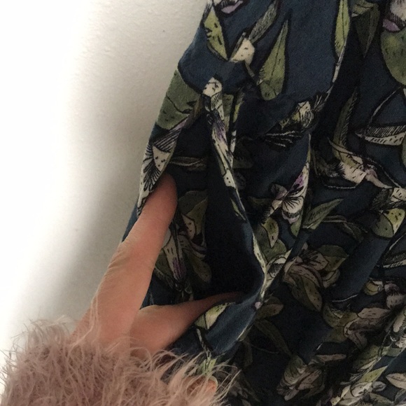 FREE PEOPLE Tropical Floral Ruffle Dress with POCKETS! Size S - SEXY! - Picture 4 of 4